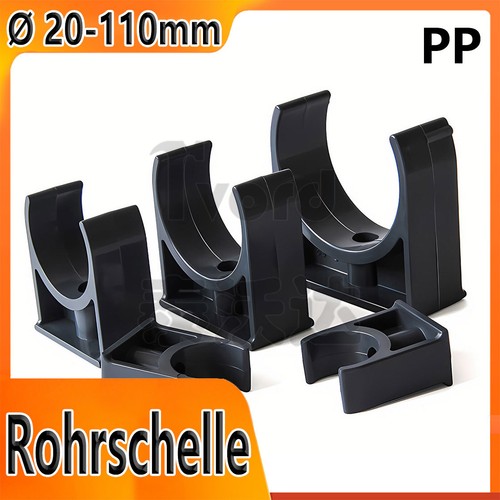 Rohrschelle schwarz clip - pp,