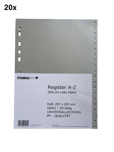 20er sparpack register z - a4, a-z